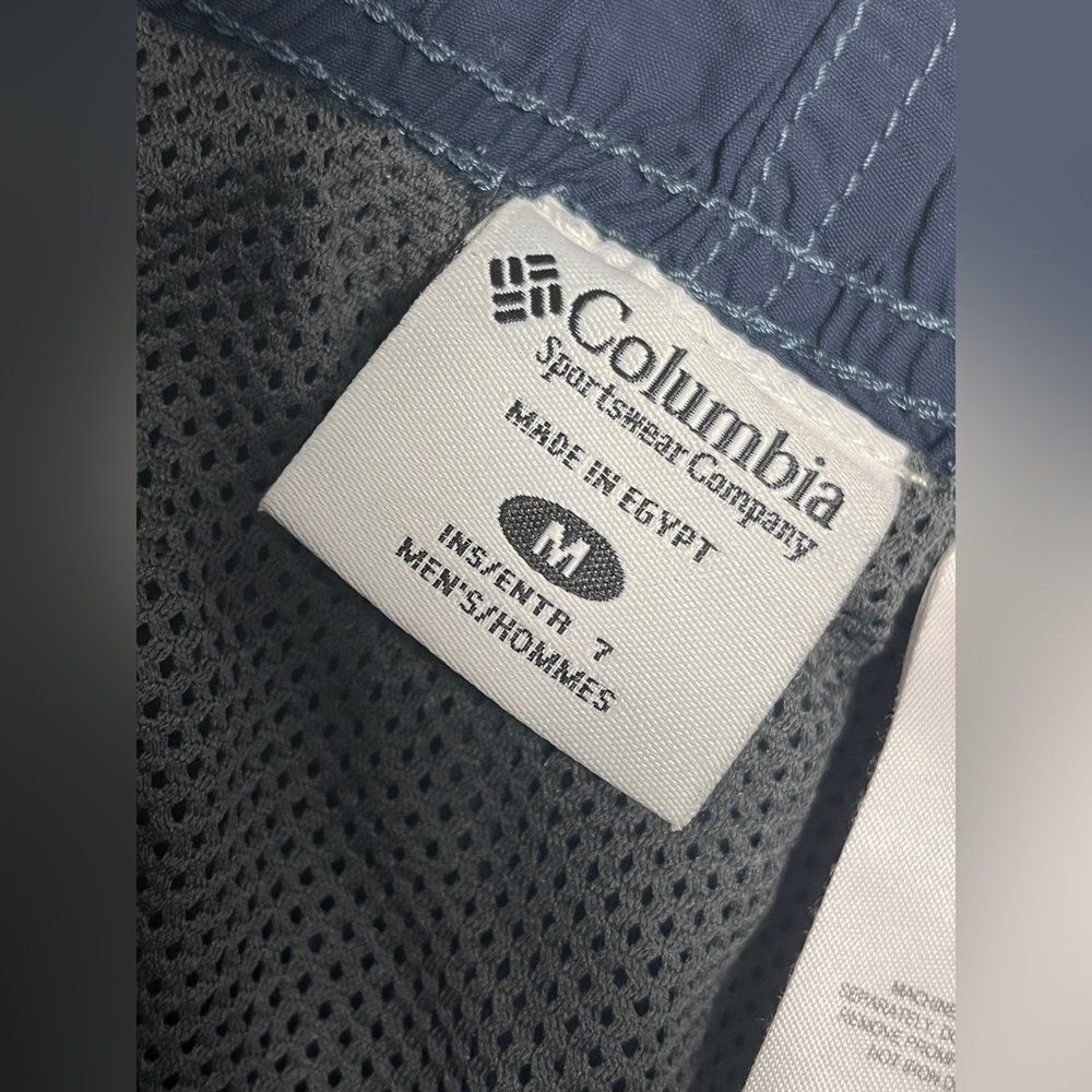 Columbia Mens 7” Navy Blue Omni Shade Water Shorts Sz M - Picture 3 of 9